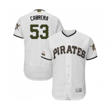 Men's Pittsburgh Pirates #53 Melky Cabrera White Alternate Authentic Collection Flex Base Baseball Jersey
