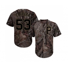 Youth Pittsburgh Pirates #53 Melky Cabrera Authentic Camo Realtree Collection Flex Base Baseball Jersey