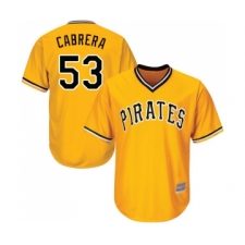 Youth Pittsburgh Pirates #53 Melky Cabrera Replica Gold Alternate Cool Base Baseball Jersey