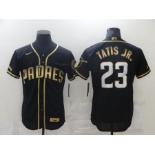 Men's San Diego Padres #23 Fernando Tatis Jr. Black Gold Realtree Collection Jersey