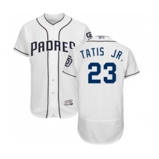 Men's San Diego Padres #23 Fernando Tatis Jr. White Home Flex Base Authentic Collection Baseball Jersey
