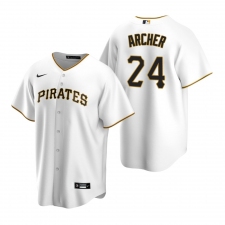 Men's Nike Pittsburgh Pirates #24 Chris Archer White Home Stitched Baseball Jersey