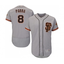 Men's San Francisco Giants #8 Gerardo Parra Grey Alternate Flex Base Authentic Collection Baseball Jersey