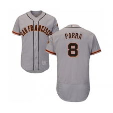 Men's San Francisco Giants #8 Gerardo Parra Grey Road Flex Base Authentic Collection Baseball Jersey