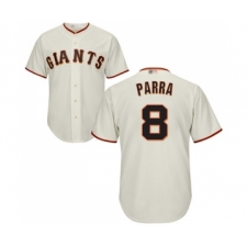 Men's San Francisco Giants #8 Gerardo Parra Replica Cream Home Cool Base Baseball Jersey