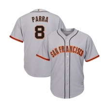 Men's San Francisco Giants #8 Gerardo Parra Replica Grey Road Cool Base Baseball Jersey