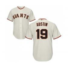 Men's San Francisco Giants #19 Tyler Austin Replica Cream Home Cool Base Baseball Jersey