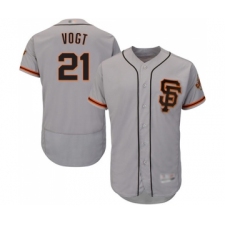 Men's San Francisco Giants #21 Stephen Vogt Grey Alternate Flex Base Authentic Collection Baseball Jersey