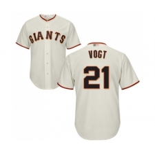 Youth San Francisco Giants #21 Stephen Vogt Replica Cream Home Cool Base Baseball Jersey