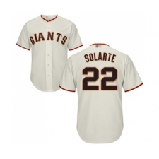 Men's San Francisco Giants #22 Yangervis Solarte Replica Cream Home Cool Base Baseball Jersey
