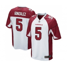 Men's Arizona Cardinals #5 Zane Gonzalez Game White Football Jersey