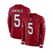 Men's Arizona Cardinals #5 Zane Gonzalez Limited Red Therma Long Sleeve Football Jersey