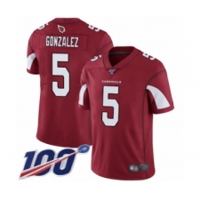 Men's Arizona Cardinals #5 Zane Gonzalez Red Team Color Vapor Untouchable Limited Player 100th Season Football Jersey