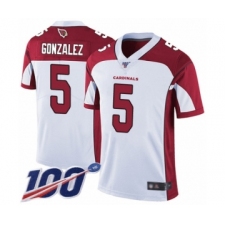Men's Arizona Cardinals #5 Zane Gonzalez White Vapor Untouchable Limited Player 100th Season Football Jersey