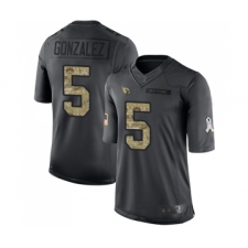 Youth Arizona Cardinals #5 Zane Gonzalez Limited Black 2016 Salute to Service Football Jersey