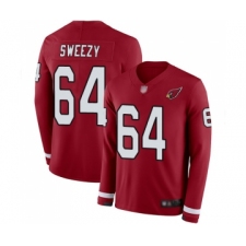 Men's Arizona Cardinals #64 J.R. Sweezy Limited Red Therma Long Sleeve Football Jersey