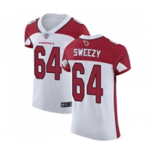 Men's Arizona Cardinals #64 J.R. Sweezy White Vapor Untouchable Elite Player Football Jersey