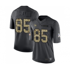 Men's Arizona Cardinals #85 Charles Clay Limited Black 2016 Salute to Service Football Jersey