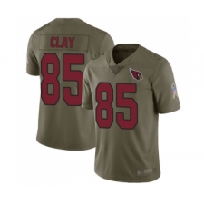Men's Arizona Cardinals #85 Charles Clay Limited Olive 2017 Salute to Service Football Jersey