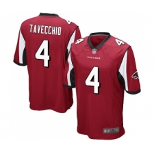 Men's Atlanta Falcons #4 Giorgio Tavecchio Game Red Team Color Football Jersey