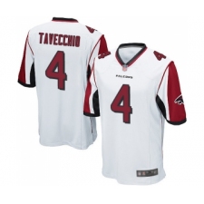 Men's Atlanta Falcons #4 Giorgio Tavecchio Game White Football Jersey