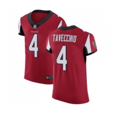 Men's Atlanta Falcons #4 Giorgio Tavecchio Red Team Color Vapor Untouchable Elite Player Football Jersey