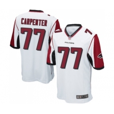 Men's Atlanta Falcons #77 James Carpenter Game White Football Jersey