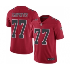 Men's Atlanta Falcons #77 James Carpenter Limited Red Rush Vapor Untouchable Football Jersey