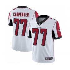 Men's Atlanta Falcons #77 James Carpenter White Vapor Untouchable Limited Player Football Jersey
