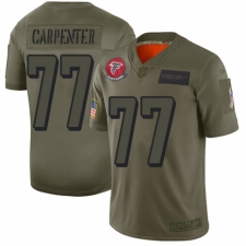 Women's Atlanta Falcons #77 James Carpenter Limited Camo 2019 Salute to Service Football Jersey