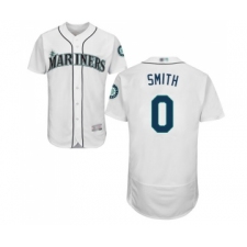 Men's Seattle Mariners #0 Mallex Smith White Home Flex Base Authentic Collection Baseball Jersey