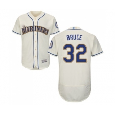 Men's Seattle Mariners #32 Jay Bruce Cream Alternate Flex Base Authentic Collection Baseball Jersey