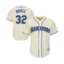 Youth Seattle Mariners #32 Jay Bruce Replica Cream Alternate Cool Base Baseball Jersey