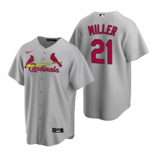 Men's Nike St. Louis Cardinals #21 Andrew Miller Gray Road Stitched Baseball Jersey