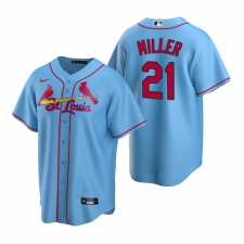 Men's Nike St. Louis Cardinals #21 Andrew Miller Light Blue Alternate Stitched Baseball Jersey
