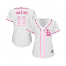Women's St. Louis Cardinals #32 Matt Wieters Replica White Fashion Cool Base Baseball Jersey
