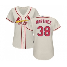 Women's St. Louis Cardinals #38 Jose Martinez Replica Cream Alternate Cool Base Baseball Jersey