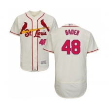 Men's St. Louis Cardinals #48 Harrison Bader Cream Alternate Flex Base Authentic Collection Baseball Jersey