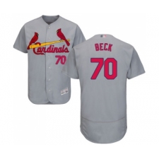 Men's St. Louis Cardinals #70 Chris Beck Grey Road Flex Base Authentic Collection Baseball Jersey