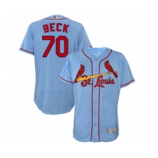Men's St. Louis Cardinals #70 Chris Beck Light Blue Alternate Flex Base Authentic Collection Baseball Jersey
