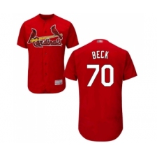 Men's St. Louis Cardinals #70 Chris Beck Red Alternate Flex Base Authentic Collection Baseball Jersey