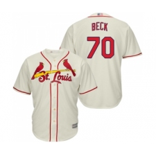 Men's St. Louis Cardinals #70 Chris Beck Replica Cream Alternate Cool Base Baseball Jersey