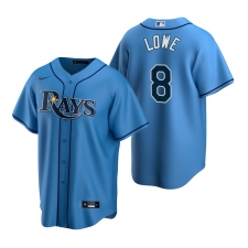 Men's Nike Tampa Bay Rays #8 Brandon Lowe Light Blue Alternate Stitched Baseball Jersey