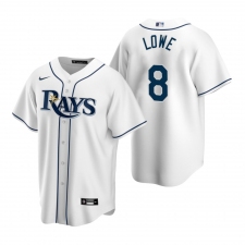Men's Nike Tampa Bay Rays #8 Brandon Lowe White Home Stitched Baseball Jersey