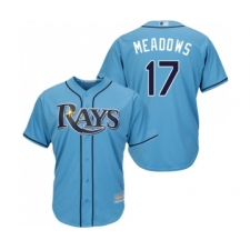 Men's Tampa Bay Rays #17 Austin Meadows Replica Light Blue Alternate 2 Cool Base Baseball Jersey