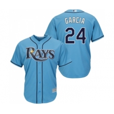 Men's Tampa Bay Rays #24 Avisail Garcia Replica Light Blue Alternate 2 Cool Base Baseball Jersey