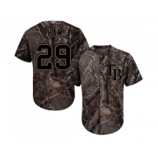 Men's Tampa Bay Rays #29 Tommy Pham Authentic Camo Realtree Collection Flex Base Baseball Jersey