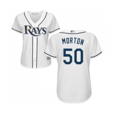 Women's Tampa Bay Rays #50 Charlie Morton Replica White Home Cool Base Baseball Jersey