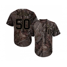 Youth Tampa Bay Rays #50 Charlie Morton Authentic Camo Realtree Collection Flex Base Baseball Jersey