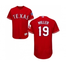 Men's Texas Rangers #19 Shelby Miller Red Alternate Flex Base Authentic Collection Baseball Jersey